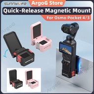 Sunnylife Quick Release Magnetic Mount for DJI Osmo Pocket 4 / 3 Adjustable Base Osmo Pocket 4 Acces
