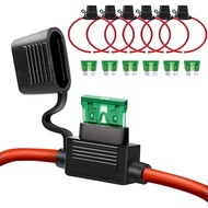 12 AWG Inline Fuse Holder - 12 Gauge Fuse Holder for 30A Blade Fuse (6 Pack)