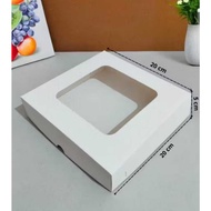 Brownie Cake Box Premium Window Box 20 cm x 20 cm x 5 cm 22 x 22 x 5 cm