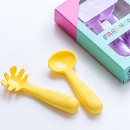 Farandole Small Flower Shape Learning Tableware Set Small Noodle Fishing Small Spoon Patented Design