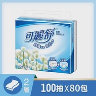 可麗舒柔韌 抽取式衛生紙 100抽x80包/箱