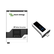 FVHYT MUST Energy 3KW 24V Home Hybrid OFF Grid Solar Inverter 60A Charge Controller High Frequenc So