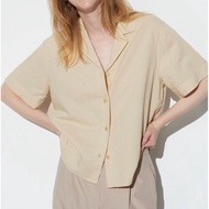 Blouse Linen Kerah terbuka Uniqlo