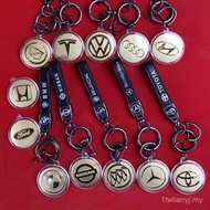 Loket Rantai Kunci Logo Kereta Emas 999 Emas Tulen Mercedes-Benz BMW Gantungan Kunci Kereta Hadiah H