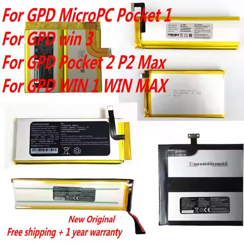 Original Battery For GPD MicroPC Pocket 1 For GPD win 3 For GPD Pocket 2 P2 Max For GPD WIN 1 WIN 2 