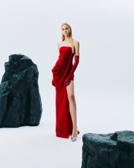 NICHP : Meteora Collection : Dress 2503 ผ้า polyester เนื้อด้าน **แถมถุงมือ**(Pre-order 3-4 Week)