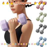 ARROGANCED Hand Weights Set, 2KG Non-Slip Curved Grip Fitness Dumbbell Set, High Quality Soft Rubber