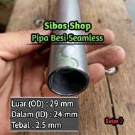 Seamless Iron Pipe Od 29mm Id 24mm Thickness 2.5mm Length 20cm to 100cm