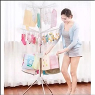 JEMURAN MENARA JEMURAN PAKAIAN PRAKTIS PLASTIK +STAINLESS STEEL JEMURAN BAYI JEMURAN PAKAIAN BAYI 3 SUSUN TEMPAT JEMUR BAJU BAYI JEMURAN BABY TINGKAT LIPAT JEMURAN TEMPEL DINDING