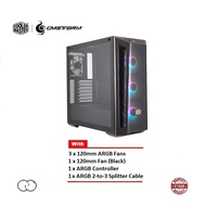 Cooler Master MasterBox MB520 ARGB Chassis / ATX Casing / Tempered Glass / ARGB Controller / ARGB Sp