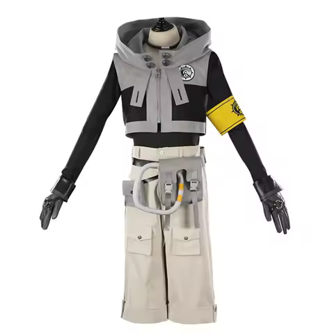 Rudo Cosplay Costume Grey Top Coat Pants with Accessory for Halloween Party