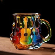 New Guitar Art Mug Painted Guitar Mug Music Art Mug Coffee Cup Christmas D8QP