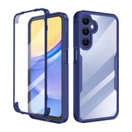 1pc Blue Shell Film Integrated 360 Degree Full Coverage TPU+PC 2-In-1 Acrylic Double-Sided Protectio