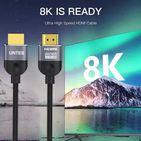 UNTES HDMI-Compatible 2.1 Cable 8K/60Hz 4K/120Hz for Xiaomi Mi Box PS5 Dolby Vision 48Gbps HDMI-Comp