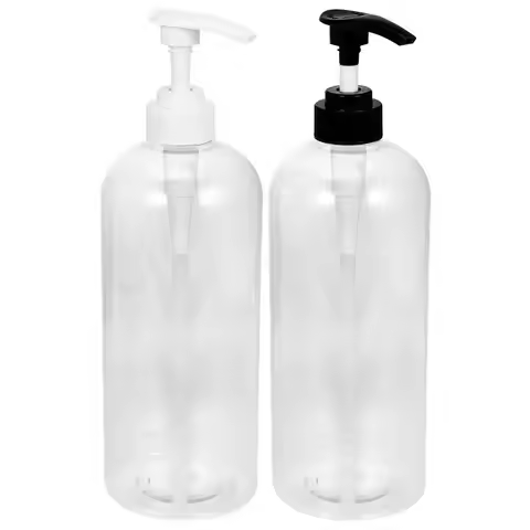 2pcs 1000ml Refillable Empty Soap Dispenser Cylinder Shampoo Lotion Pump Bottles Bathroom Shower Con