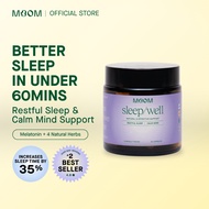 Moom Health™ sleep/well Supplement with Melatonin, 100% Natural, For Better Sleep Quality, 45 Count