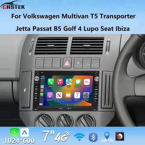CHSTEK Android 13 For VW Bora Passat B5 Sharan Seat Cordoba 6L Leon 1M 7-calowe 2 Din GPS Nawigacja 