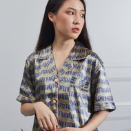 ชุดนอน Vana ลาย Green logs ผ้าซาติน