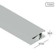 Aluminium Extrusion Inner Bottom (Sliding Window Economy) Profile Thickness 0.90mm KW1507-4 ALUCLASS