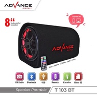 Speaker SUBWOOFER AKTIF 8 INCH ADVANCE T-103 MODEL TABUNG Audio Car Mega Bass SUBWOOFER SUBWOFER SOU