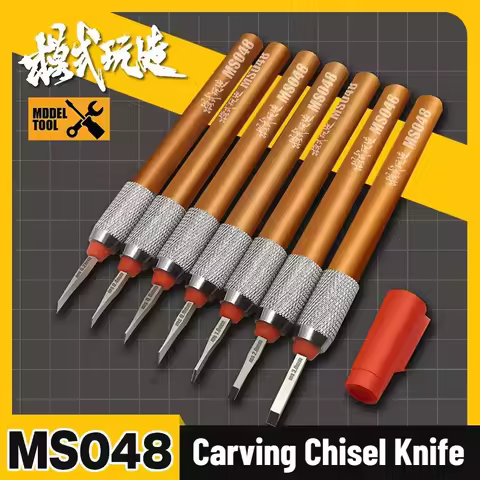 MSWZ MS048 0.15~3.0mm Carving Chisel Knife for Militray Model Building Hobby Tools Metal Scoring Mod
