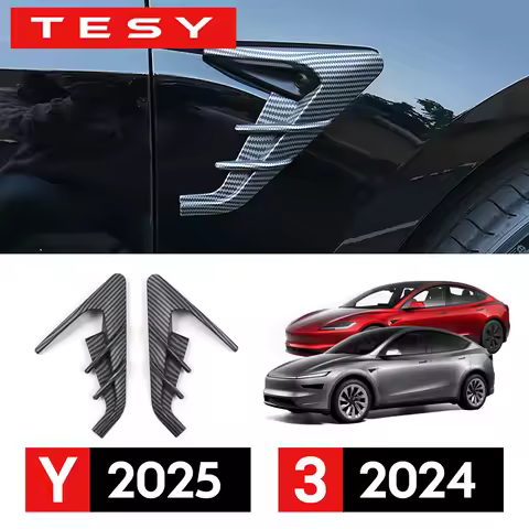 2pcs Side Camera Cover for Tesla New Model Y Juniper 2025 Launch Model 3 Highland 2024 HW4.0 Leaf Bo