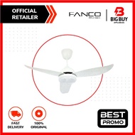 FANCO ARTE 52" DC MOTOR CEILING FAN WITH LED LIGHT AND REMOTE CONTROL 1325 (white)