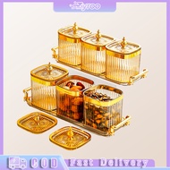 6pcs Set Bekas Kuih Raya Kedap Udara Balang Kuih Raya Spice Container Balang Plastik Food Jar Balang