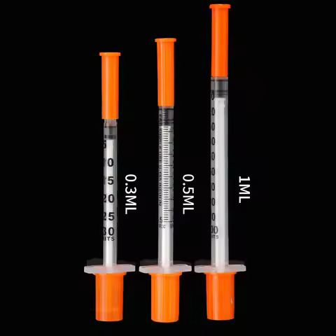 50Pcs/Pack 0.3ML 0.5ML 1ML Animal Syringe with Lab Supplies Farm Animal Cattle Sheep Horses Cat Dog 