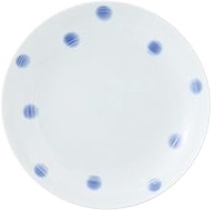 Hasamiyaki Wazan 293047 Wazan Kiln, 7 Inch Deep Plate, Approx. 8.7 inches (22 cm), Uzu Polka Dot, Ma