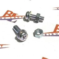 (package contains 20 pieces) JP M5x16 Bolts + PlateRing + M5 Nuts SET M5 bolt M5 bolt and nut set