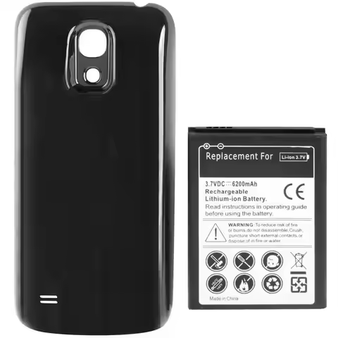 1x 6200mAh B500BE B500AE Extended Battery +Back Cover Case For Samsung Galaxy S4 IV mini I9190 i9195