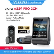 VIOFO A229 Pro 3CH [Front 4K] [Rear 2K] [Interior 1080P IR] Dashcam Sony Starvis 2 WiFi GPS [CPL Included]