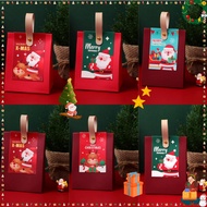 Christmas Leather Handle Gift Box Santa Claus Elk Christmas Eve Apple Wrapped Gift Box Candy Cookies Packaging Box Christmas Gift Box