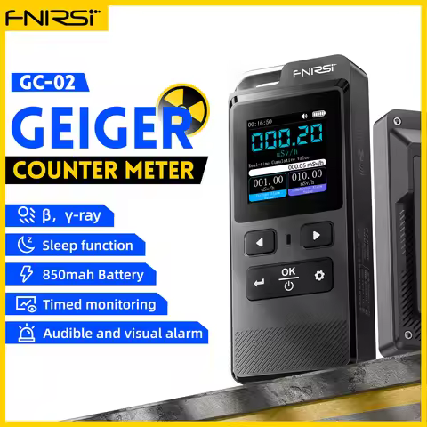 FNIRSI GC-02 Geiger Counter Nuclear Radiation Detector Personal Dosimeter X-ray γ-ray Radioactivity 