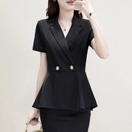 <[CDATA[585# Plus Size Women's Stylish Summer Work Suit Set]]>