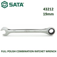 SATA 43212 19mm Full Polish Combination Ratchet Wrench