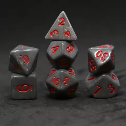 7pcs Marble Style Dice Set, Polyhedral Dice Board Game, Entertainment dice set, Game Gathering Dice,