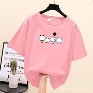 220斤大码女装胖MM短袖T恤特大码230斤夏季300斤加肥加大上衣Fat pulssize oversize T-shirts