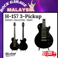 Heritage Ascent+ Collection H-157 3-Pickup Electric Guitar, Ebony