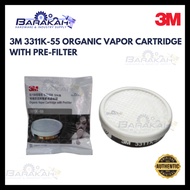 3M 3311K-55 Organic Vapor Cartridge with Pre-Filter