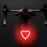 # Baijia Yipin # แอลอีดีรูปหัวใจไฟท้ายจักรยานชาร์จ USB ไฟจักรยานด้านหลัง MTB กันน้ำ5โหมดขี่จักรยานไฟเตือนภัยกลางคืน