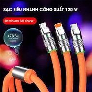 3-head USB Charging Cable 120W capsac