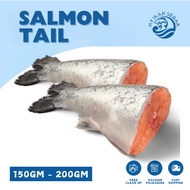 SALMON TAIL +/- 200G (SIAP SIANG &CUCI) SALMON TAIL SALMON IKAN FROZEN SALMON FILLET IKAN SEGAR