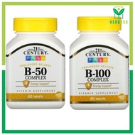 Herb Hub | 21st Century, B-50 Complex, B-100 Complex, Prolonged Release, 60 Tablets