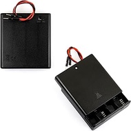 jujinglobal 2pcs Battery Holder Box Case 4 x AA 1.5V (Total: 6V) with On Off Switch 2 Leads 2.54mm M