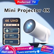 Android Projector 4K UHD Bluetooth Smart Projector 1080P HDR Mini Portable With YOUTUBE/NETFLIX/Goog