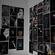 Poster dinding kamar cowok black aesthetic 50 pcs