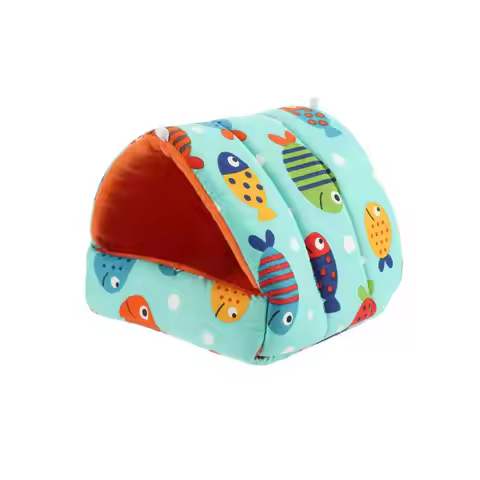 Cute Winter Comfortable Mini Cage Guinea Pig Nest Small Animal Sleeping Bed Hamster House Warm Mat
