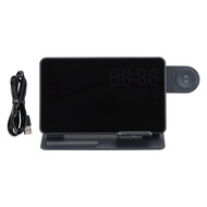 แท่นชาร์จไร้สาย 6-in-1 พร้อมนาฬิกา LED แสดงผลแบบดิจิตอล ใช้งานร่วมกับอุปกรณ์ Apple หลายรุ่น - iPhone